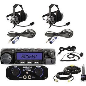 Rugged Radios RRP660 2 Seat Intercom With 60-Watt Radio And Behind The Head Ultimate Headsets