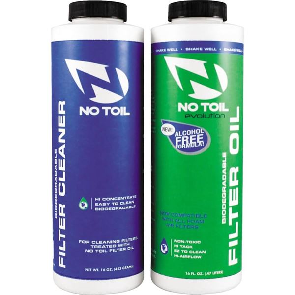 No Toil EVO Air Filter Oil and Cleaner 2 Pack Maintenance Kit