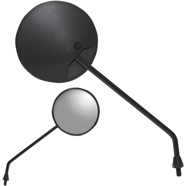 Parts Unlimited Universal Scooter Mirror - Round - Black - Left / Right