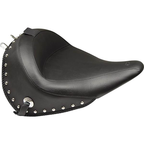 Mustang Wide Studded Solo Seat With Driver Backrest