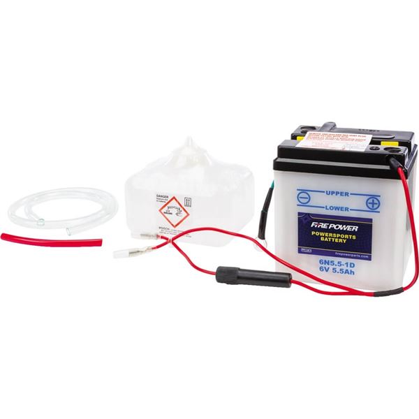 Fire Power 6N5.5-1D 6V Standard Battery With Acid Pack