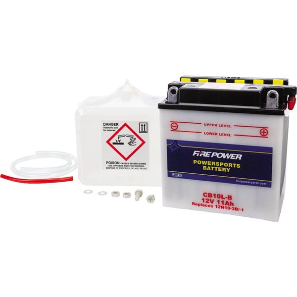 Fire Power CB10L-B 12V Heavy Duty Battery With Acid Pack