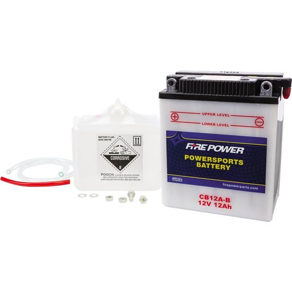 Fire Power CB12A-B 12V Heavy Duty Battery With Acid Pack