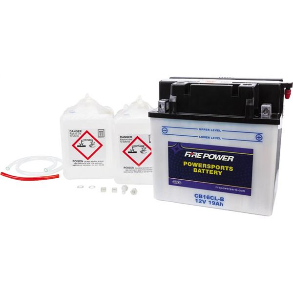 Fire Power CB16CL-B 12V Heavy Duty Battery With Acid Pack