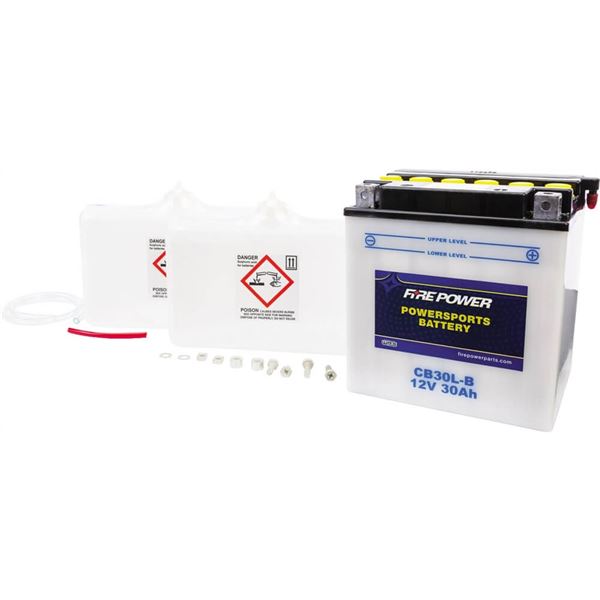 Fire Power CB30L-B 12V Heavy Duty Battery With Acid Pack