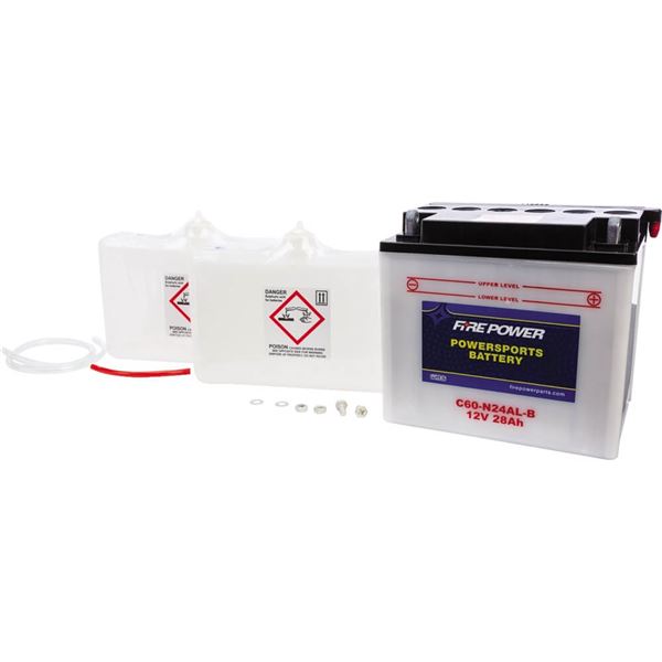 Fire Power C60-N24AL-B 12V Heavy Duty Battery With Acid Pack