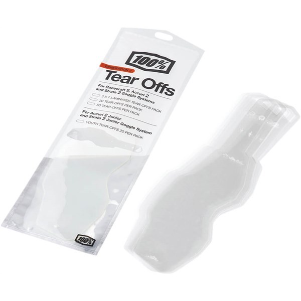 100 Percent Accuri 2 / Strata 2 Youth Goggle Tear-Offs