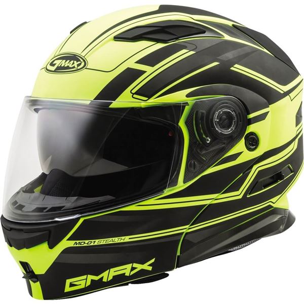 GMAX MD-01 Stealth Hi-Viz Modular Helmet