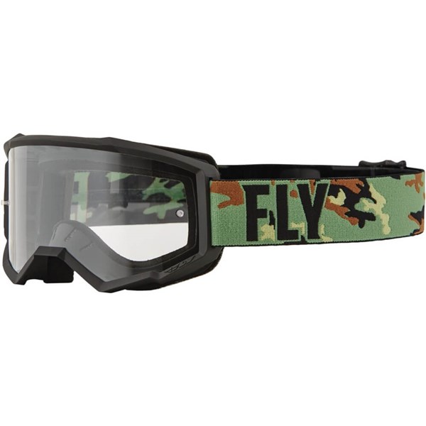 CAMO / BLACK FLY RACING 2022 FOCUS GOGGLE GREEN CLEAR LENS