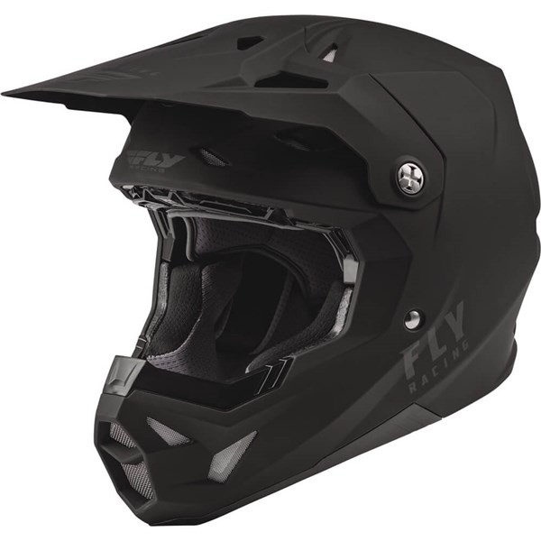 YL MATTE BLACK YOUTH FLY RACING 2022 FORMULA CP SOLID HELMET 