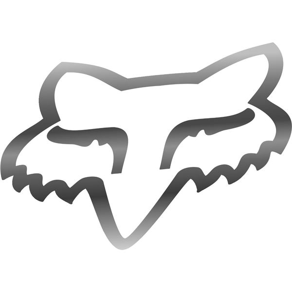 Fox Racing Fox Head Chrome Thermal Die-Cut Sticker | ChapMoto.com