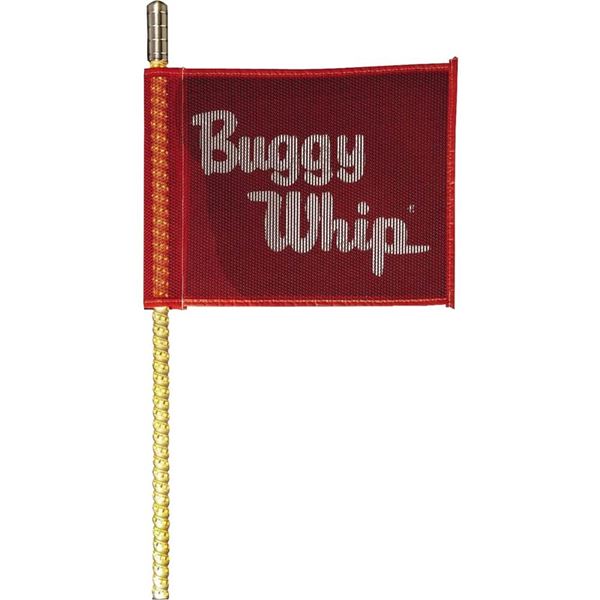 Buggy Whip 4' Quick Release Brighter L.E.D. Whip With Red Buggy Whip Flag
