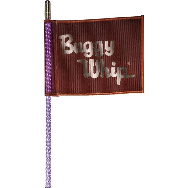 Buggy Whip 4' Quick Release L.E.D. Whip With Red Buggy Whip Flag