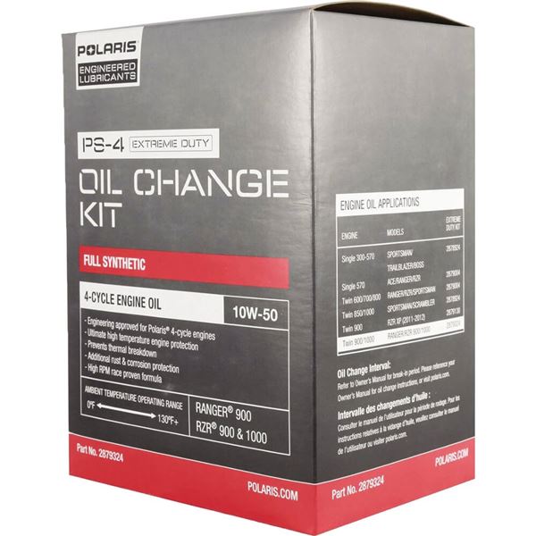 Polaris PS-4 Extreme Duty Full Synthetic Oil Change Kit