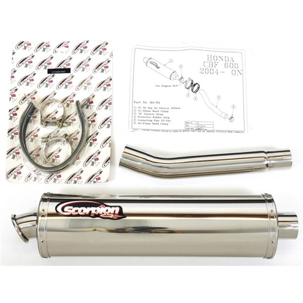 Scorpion Oval Slip-On Exhaust For Honda CB500F 04-05