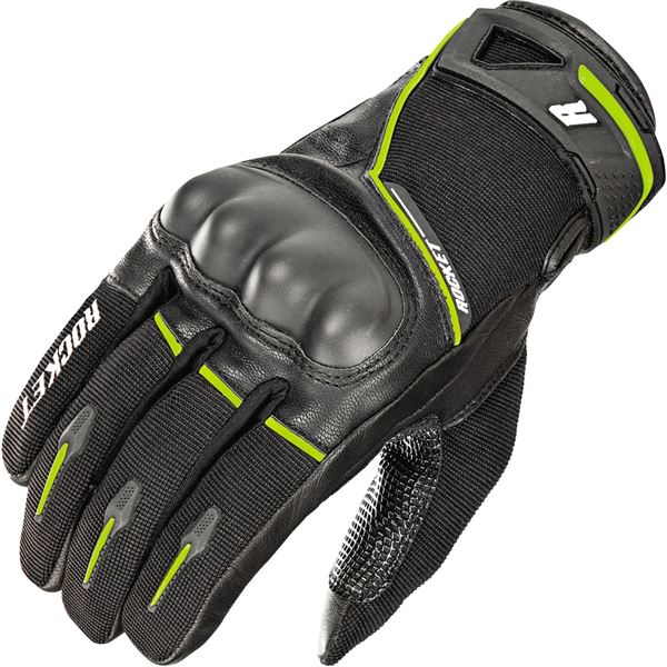 Joe Rocket Super Moto Hi-Viz Leather / Textile Gloves