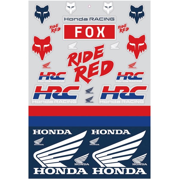 Fox Racing Honda Track Sticker Pack