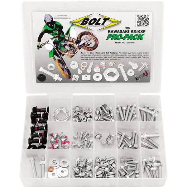 Bolt Hardware Kawasaki KX / KXF Pro-Pack Hardware Kit