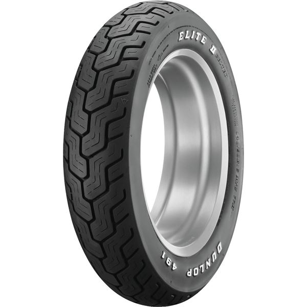 Dunlop D491 Elite II Raised White Letters Rear Tire