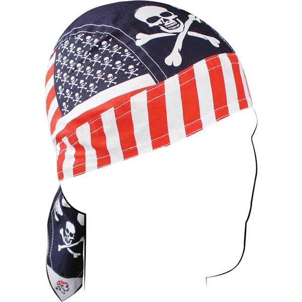 Zan Headgear Patriotic Skull Flydanna Headwrap