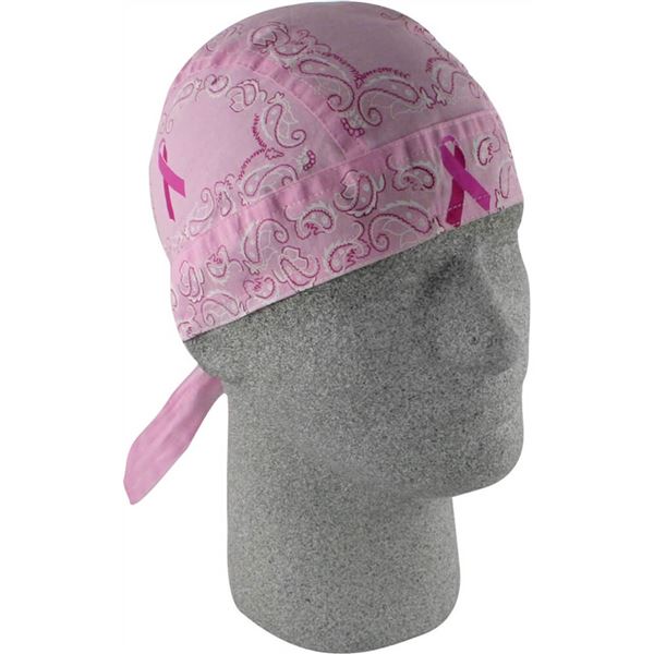 Zan Headgear Breast Cancer Awarness Pink Ribbon Paisley Flydanna Headwrap