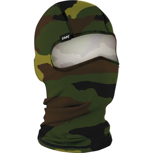 Zan Headgear Woodland Camo Polyester Balaclava