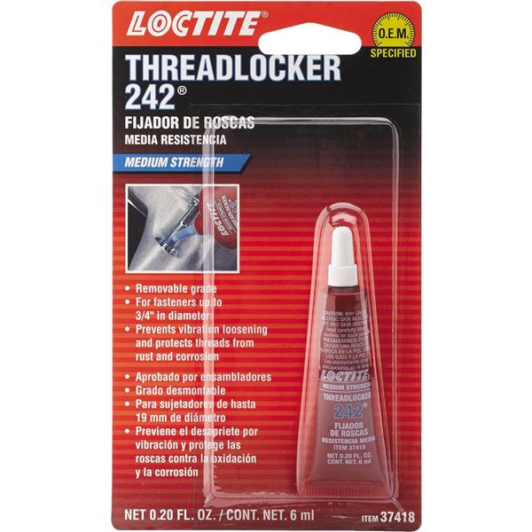 Loctite Medium Strength 242 Blue Threadlocker | ChapMoto.com