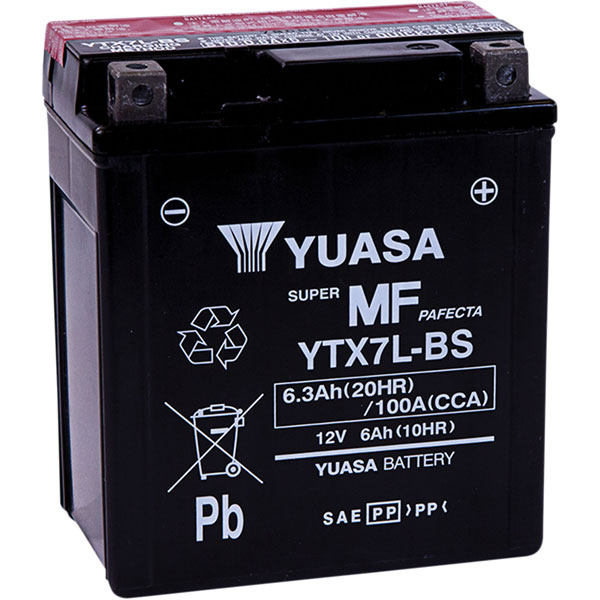 Yuasa YTX7L-BS AGM Maintenance Free Battery, YUAM327BS
