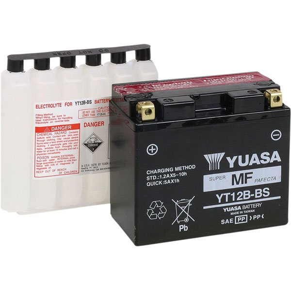 Yuasa YT12B-BS AGM Maintenance Free Battery, YUAM6212B
