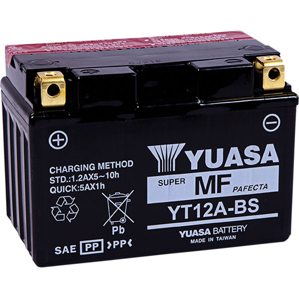 Yuasa YT12A-BS AGM Maintenance Free Battery, YUAM32ABS