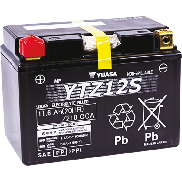Yuasa YTZ12S YTZ Factory Activated Maintenance Free Battery, YUAM7212A