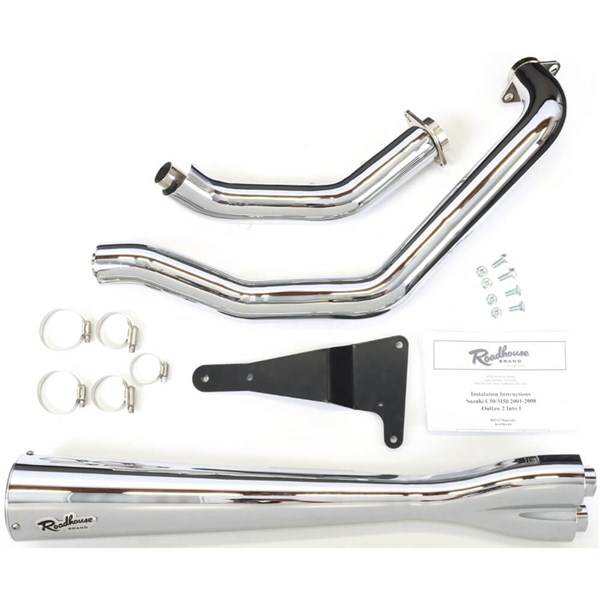 Roadhouse Classic 2 Into 1 Exhaust System For Suzuki Intruder 1500