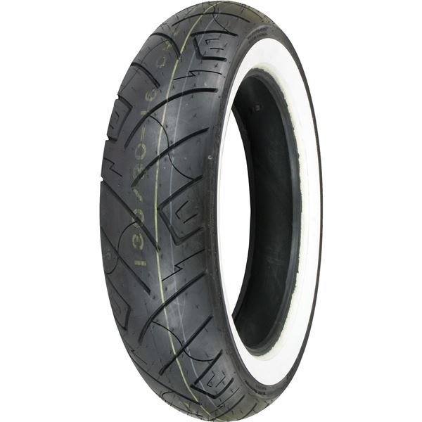 Shinko 777 Heavy Duty Whitewall Front Cruiser Tire – 130/70-18, 6 Ply, Speed Rating H