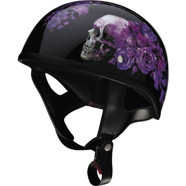 Z1R CC Beanie Purple Nightshade Half Helmet