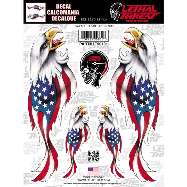 Lethal Threat USA Eagle Decal