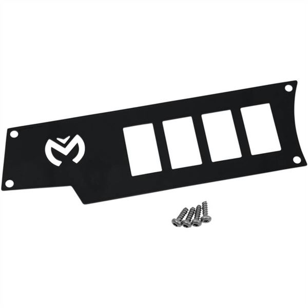 Moose Utility Small 4 Switch Dash Plate - Left - Black