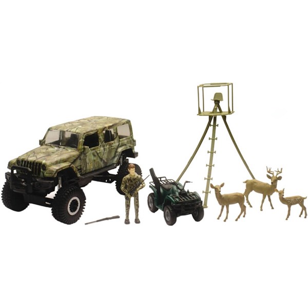 New Ray Toys Jeep Wrangler 1:18 Scale Deer Hunting Play Set