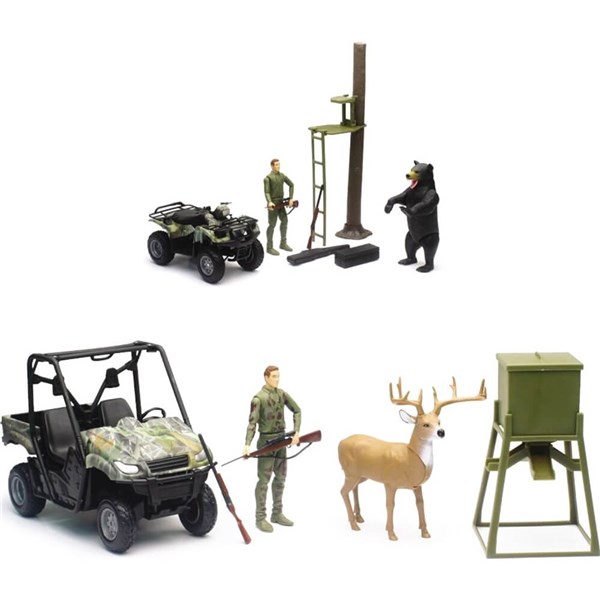 New Ray Toys Wildlife Hunter With Camo Vehicle And Accessories Set