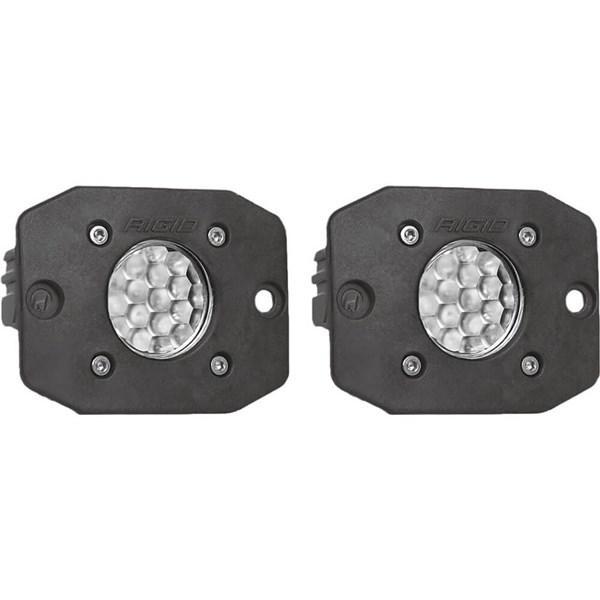 Rigid Industries Ignite Series L.E.D. Flush Mount Flood Diffused Pod Light Back-Up Kit