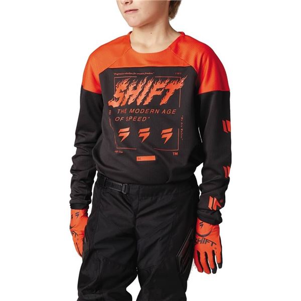 Shift Racing White Label Flame Limited Edition Youth Jersey