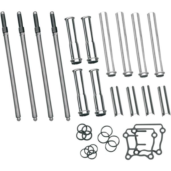 S&S Cycle Adjustable Pushrod Kit With Chrome Covers