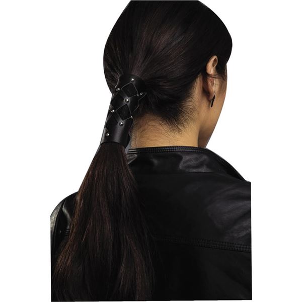 Hair Glove Lace And Rivet Cut-Out Pony Tail Holder