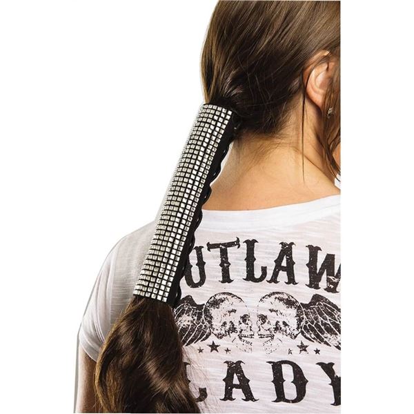 Hair Glove All Over Bling Suede Pony Tail Holder