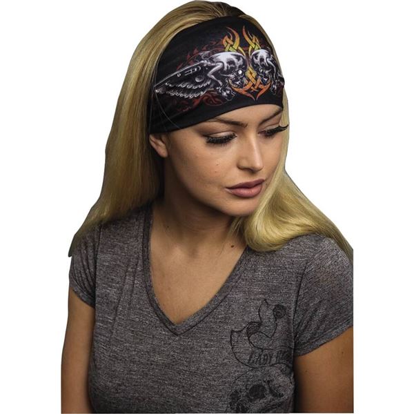 Hair Glove Tribal Skulls Lady Guns With Gems EZ Band