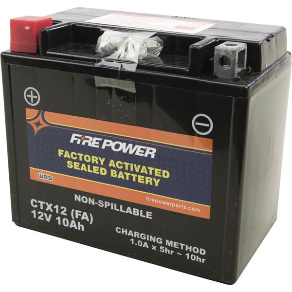 Fire Power CTX12-BS-FA Factory Activated Sealed Maintenance Free Battery