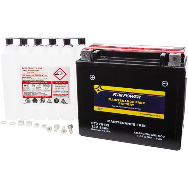 Fire Power CTX20-BS Sealed Maintenance Free Battery