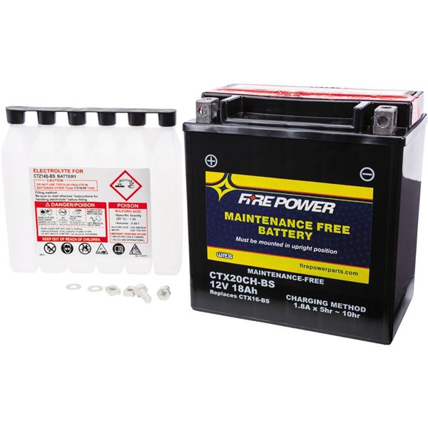 Fire Power CTX20CH-BS Sealed Maintenance Free Battery