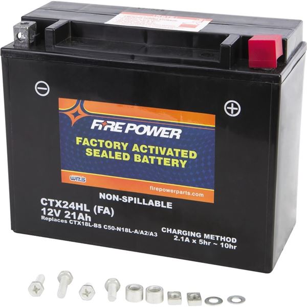 Fire Power CTX24HL-BS-FA Factory Activated Sealed Maintenance Free Battery
