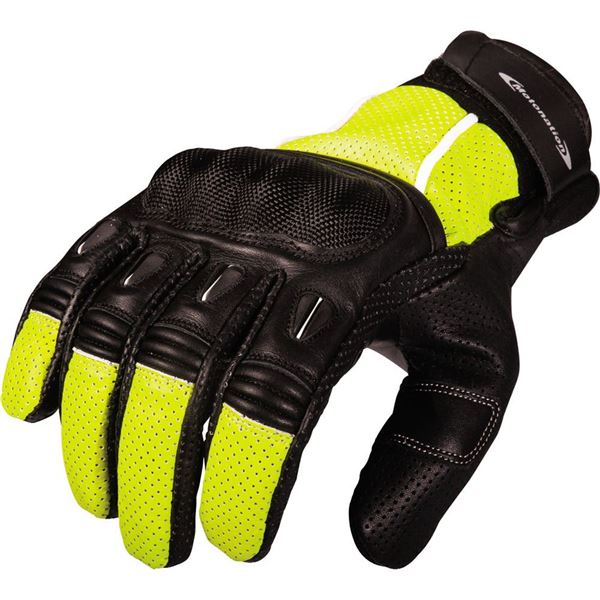 Motonation Campeon Hi-Viz Leather Gloves