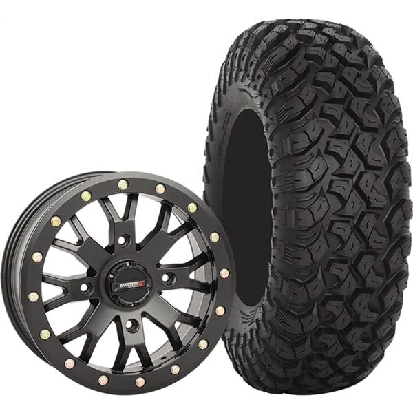 System 3 Off-Road 14x7, 4 / 137, 6+1 SB-4 Wheel And 28x10R-14 RT320 Tire Kit